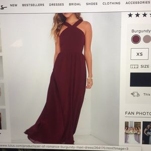 Lulus Air of Romance Burgundy Dress